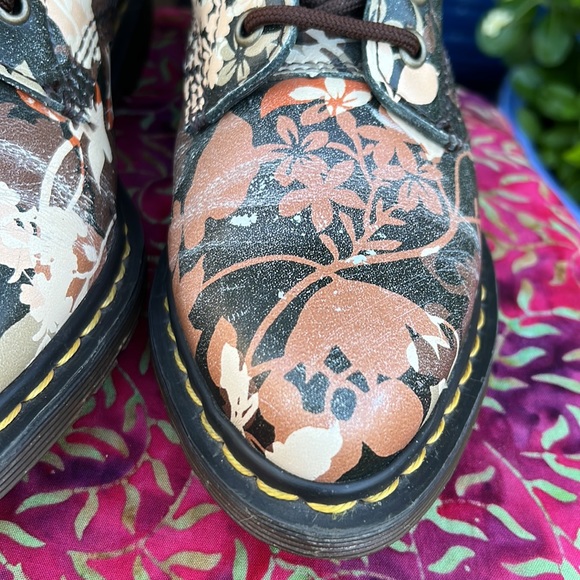 Dr. Martens Cerys Pointed Toe Floral 14 Eye Tall Boots - Picture 14 of 17